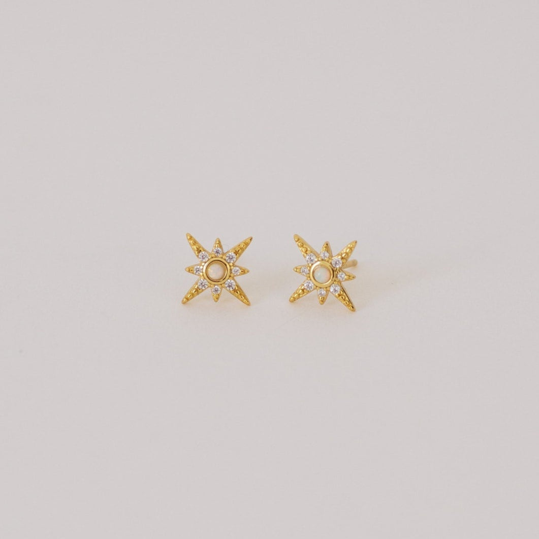 Starburst Studs 18K Gold For Women/Girls